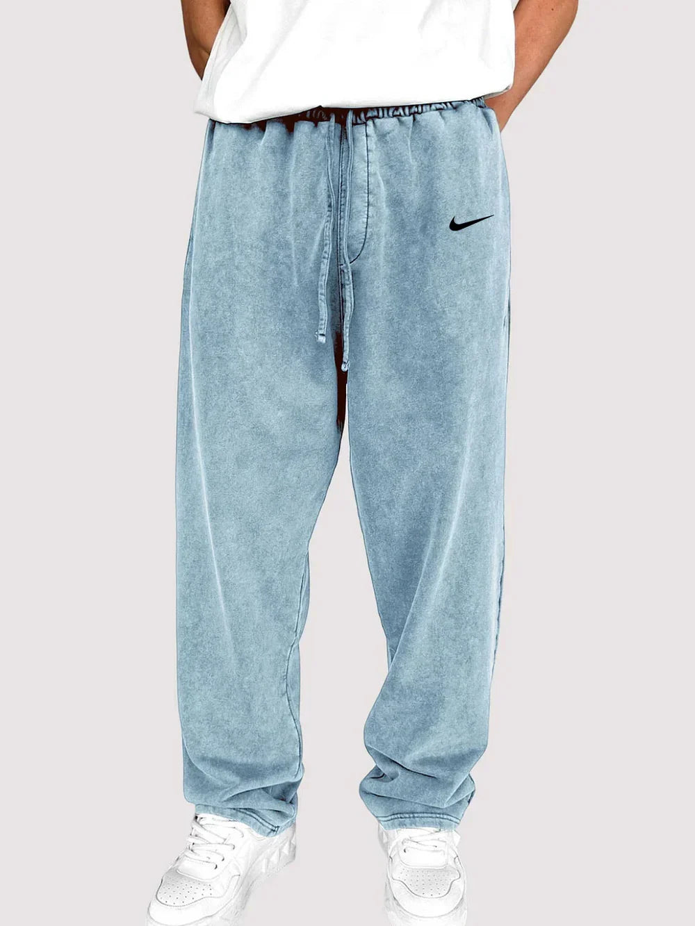 NK - Men's Distressed Cotton Relaxed Lounge Pants