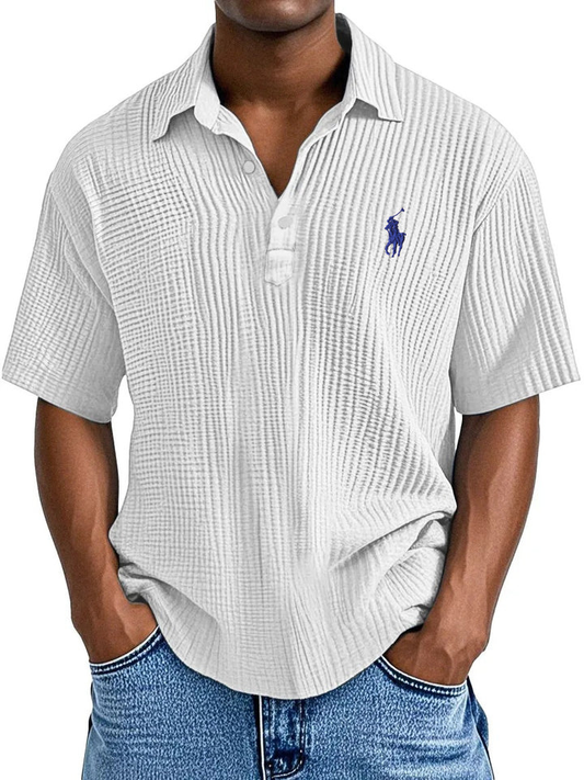 RL - Premium Textured Polo Shirt – Elevate Your Everyday Style